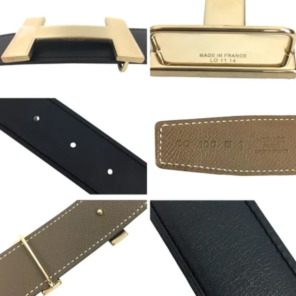 Hermès Vintage Pre-owned Leather belts Black Heren