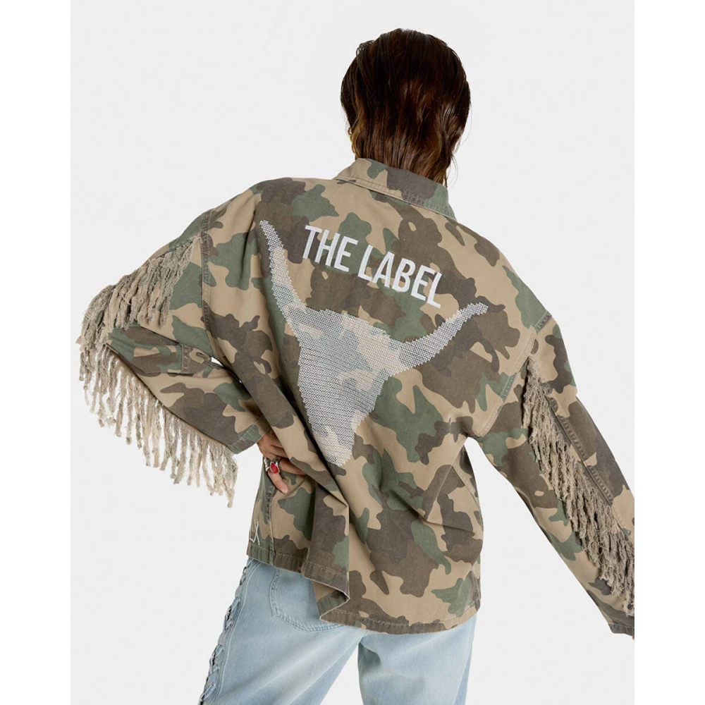 Alix The Label Geweven Army Jack Green Dames