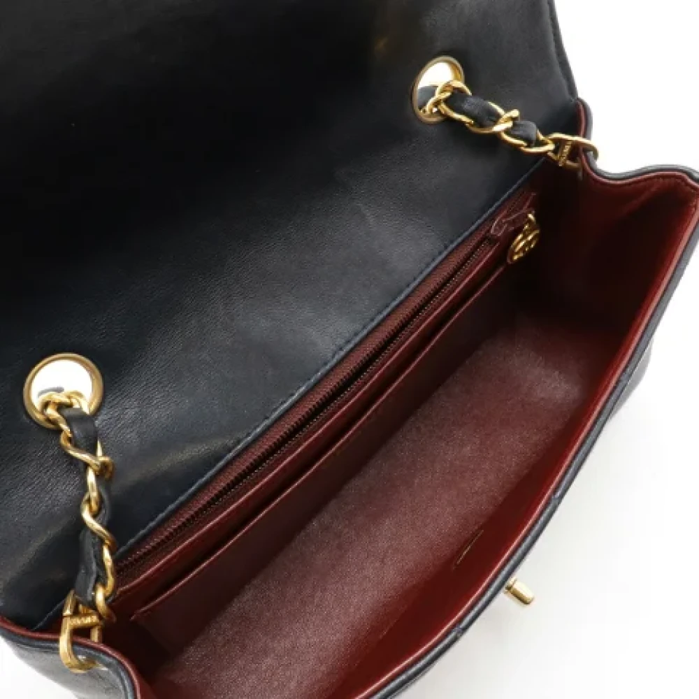 Chanel Vintage Pre-owned Leather crossbody-bags Blue Dames