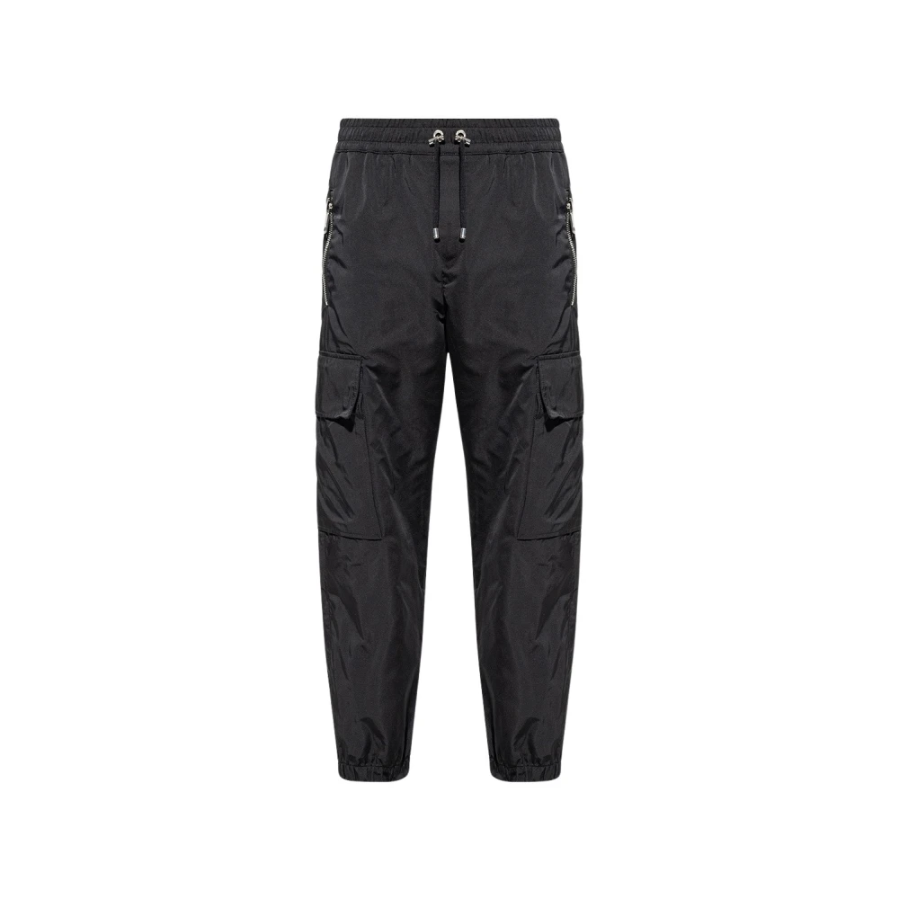 Balmain Zwarte Cargo Joggingbroek Black Heren