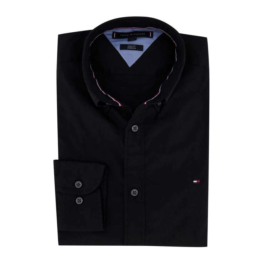 Tommy Hilfiger Casual Zwart Overhemd Black Heren
