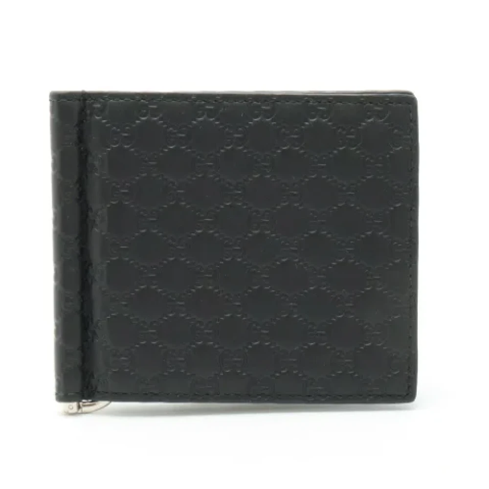 Gucci Vintage Pre-owned Leather wallets Black Dames