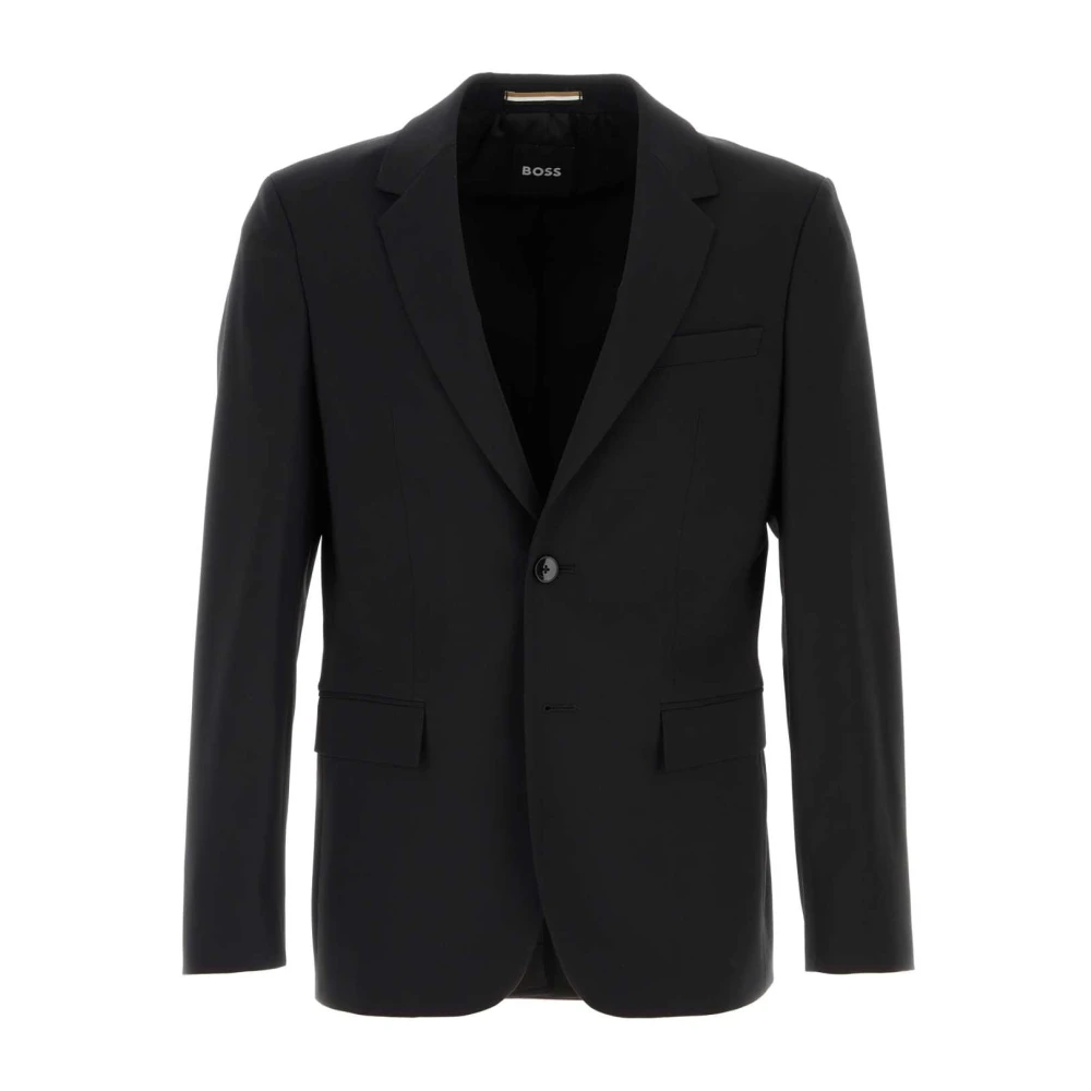Boss Stretch Wool Houston Blazer Black Heren