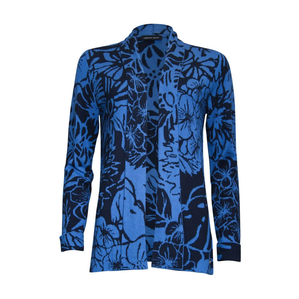 Roberto sarto Vest met sjaalkraag Blue Dames