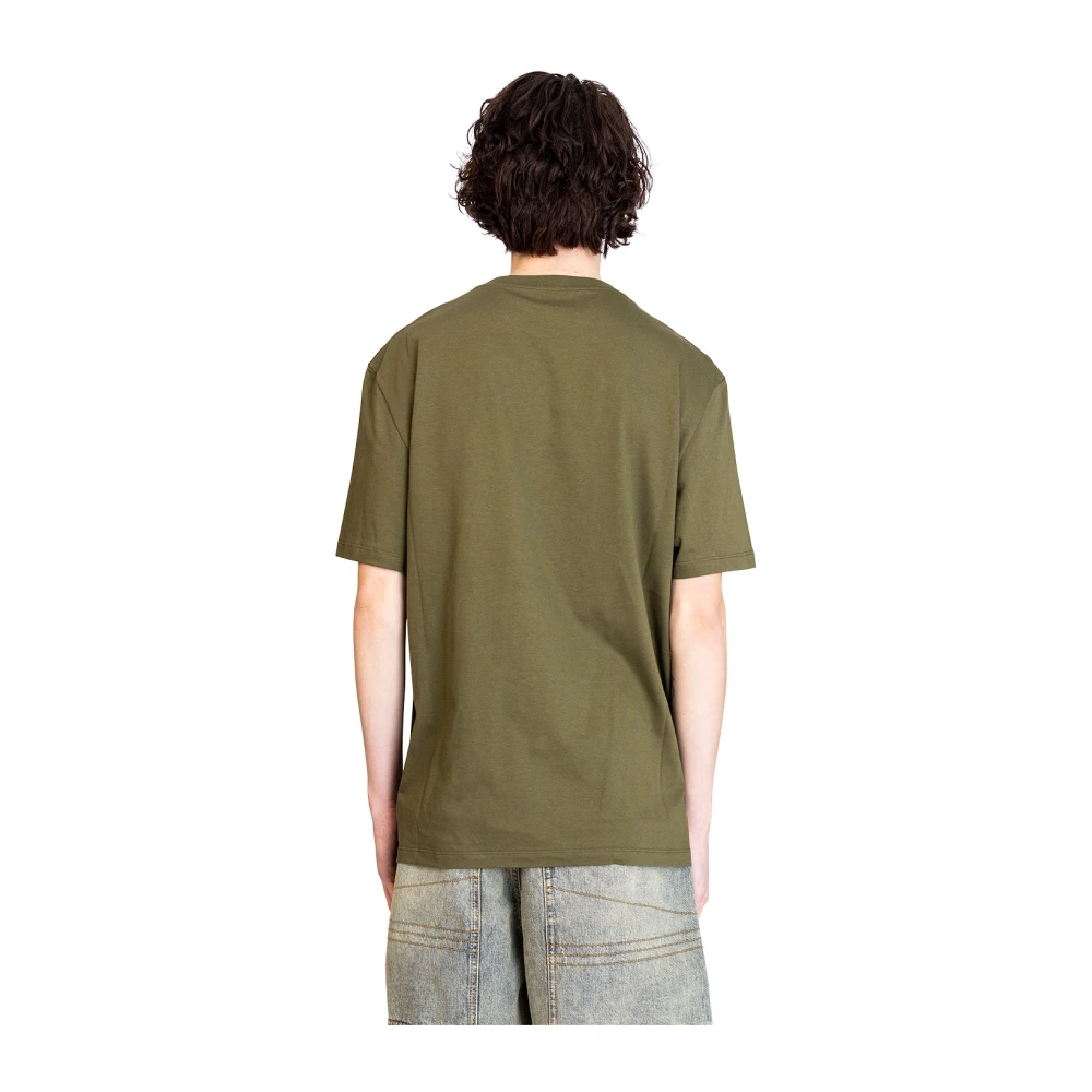 Loewe Khaki Groene Relaxte Fit T-shirt Green Heren
