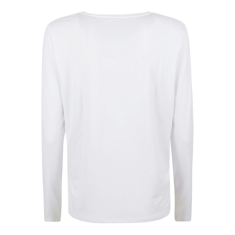 majestic filatures Witte T-shirts en Polos Gemaakt in Italië White Dames
