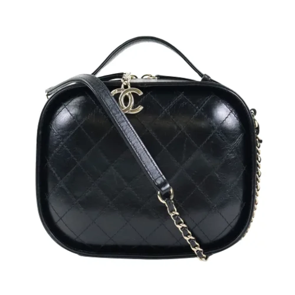 Chanel Vintage Pre-owned Leather shoppers Black Dames