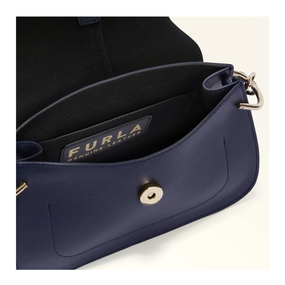 Furla Mini Leren Handtas Mediterrane Blauw Blue Dames