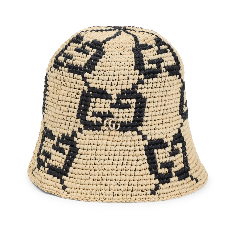 Gucci Raffia Hoed voor Stijlvolle Look Beige Dames