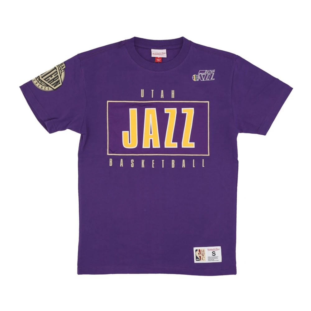 Mitchell & Ness Utah Jazz Vintage Logo T-Shirt Purple Heren