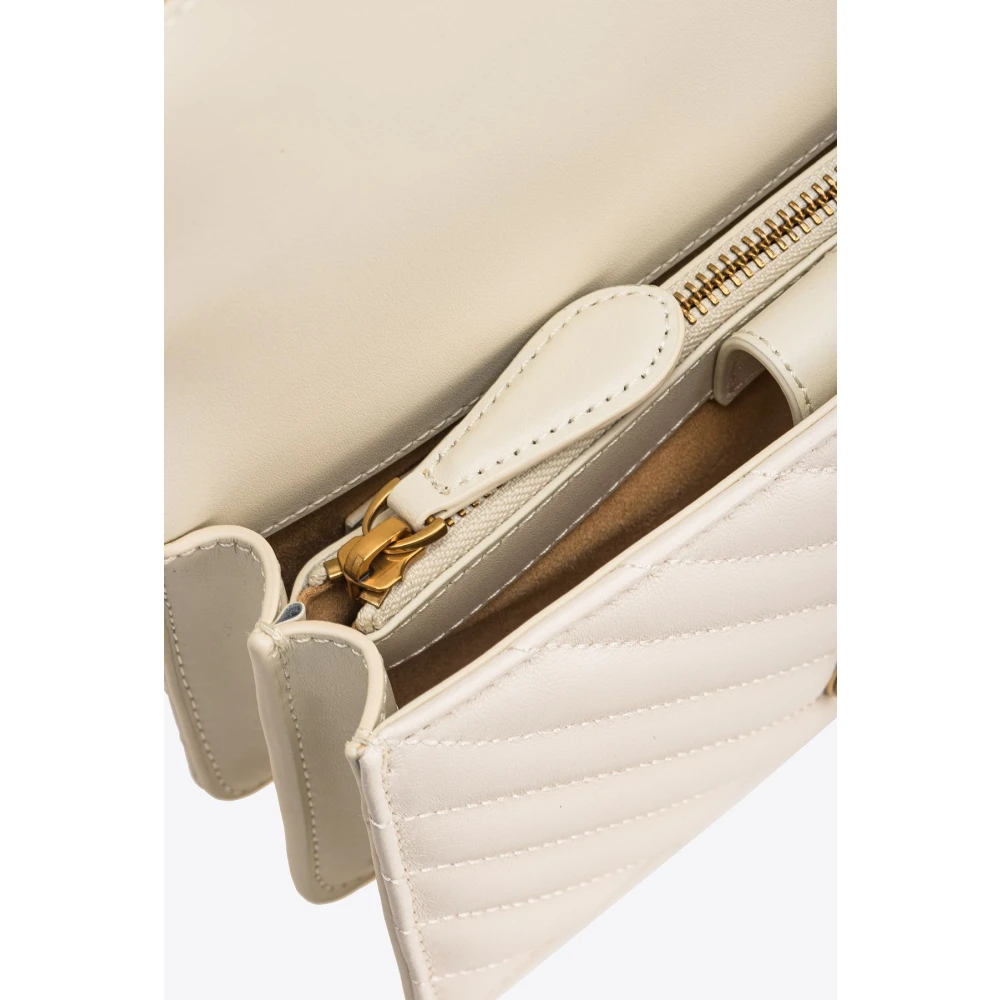 pinko Mini Sheep Nappa Love One White Dames