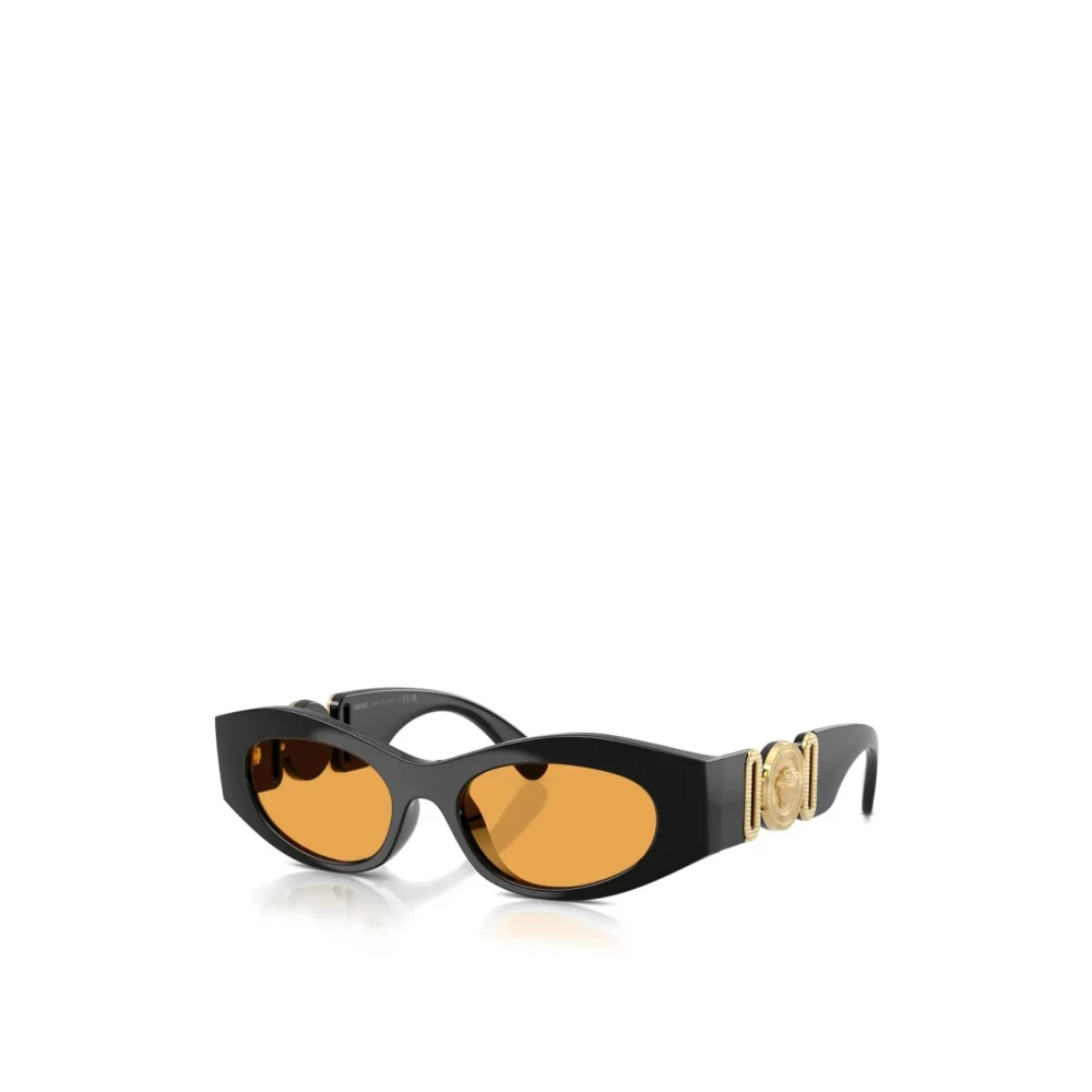 Versace Women's Black Ve4480u Oval Sunglasses - Sunglasses - 51 Mm - Accessories