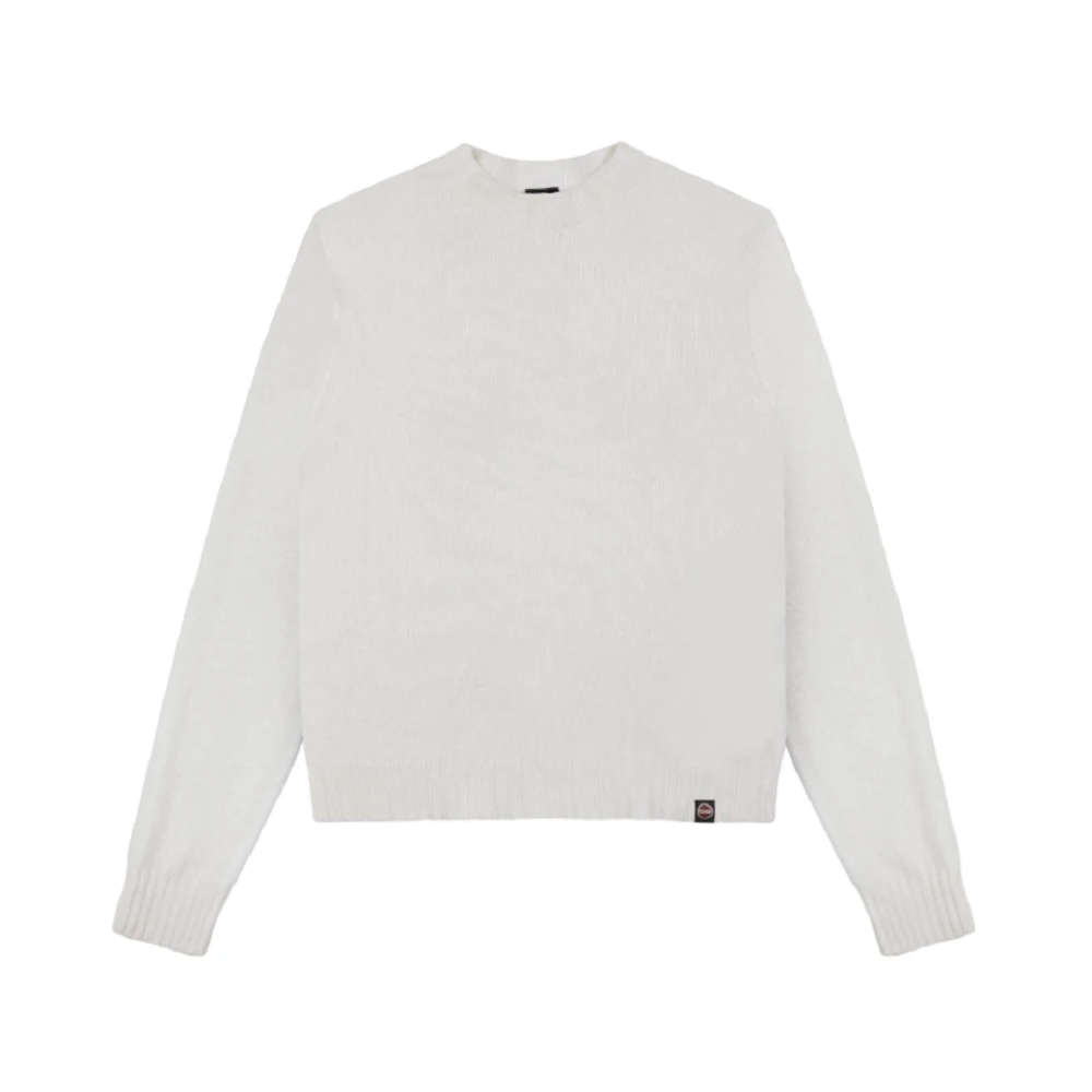 Colmar Witte Wollen Trui Ribgebreid White Dames