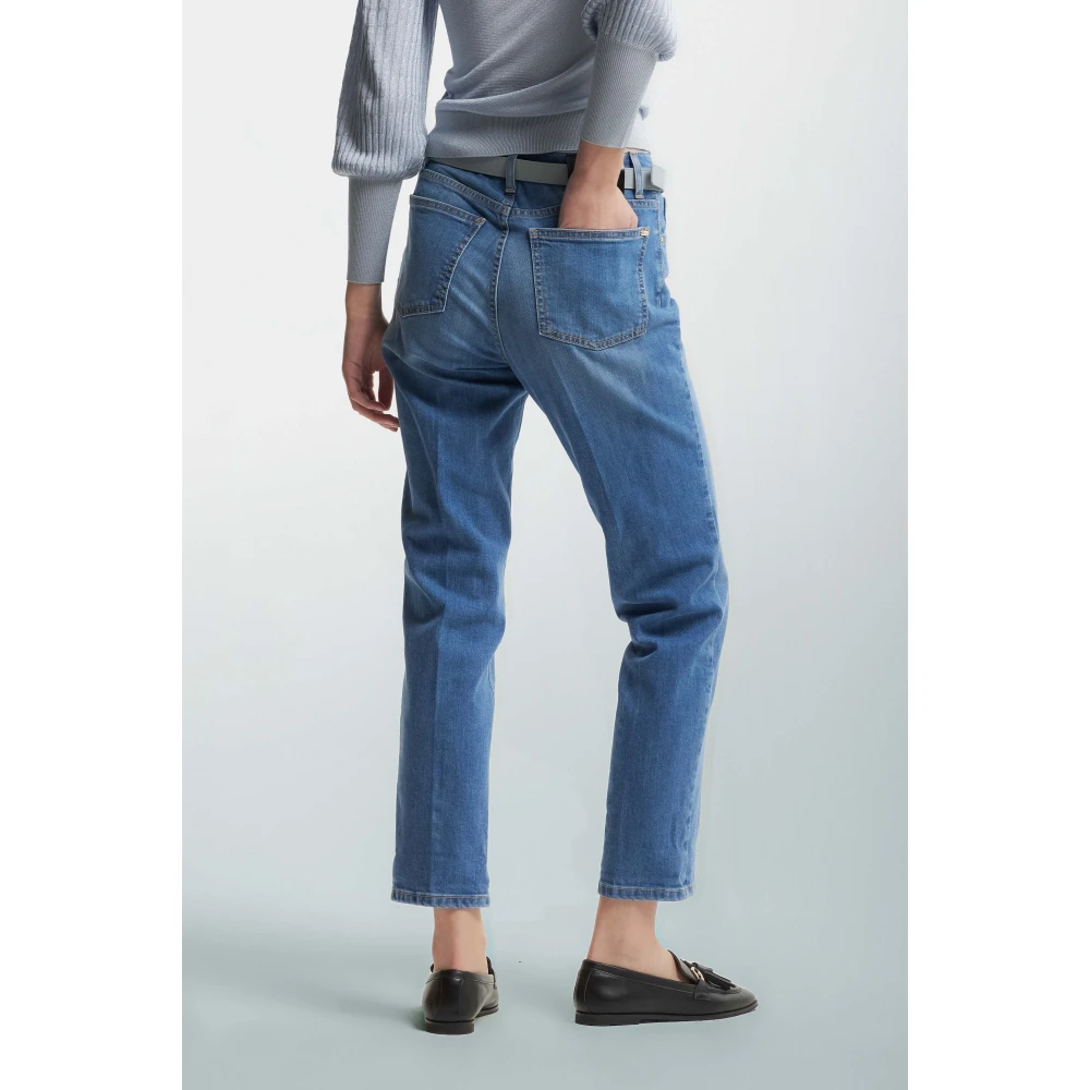 Kocca Stone-Washed Mom Jeans Blue Dames
