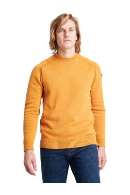 ensfarvet-bomulds-sweater-med-rund-hals