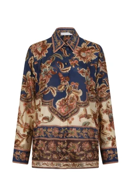 Paisley Print Silk Shirt