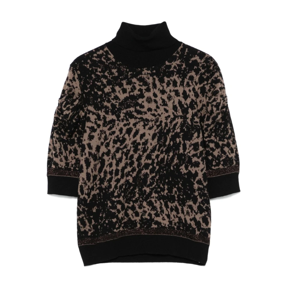 Liu Jo Leopardmönstrad Stickad Kjol Multicolor, Dam