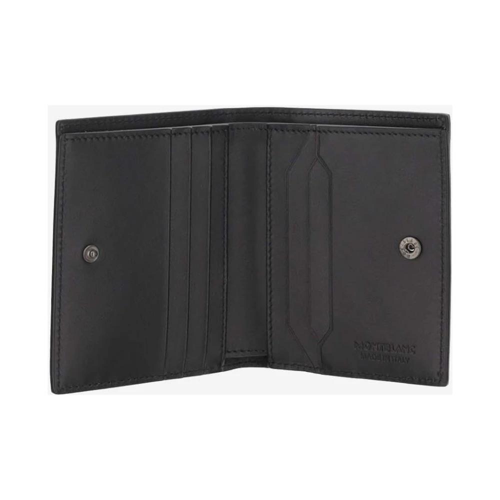 Montblanc Portemonnee van geperst leer met embleemdetail Gray Heren