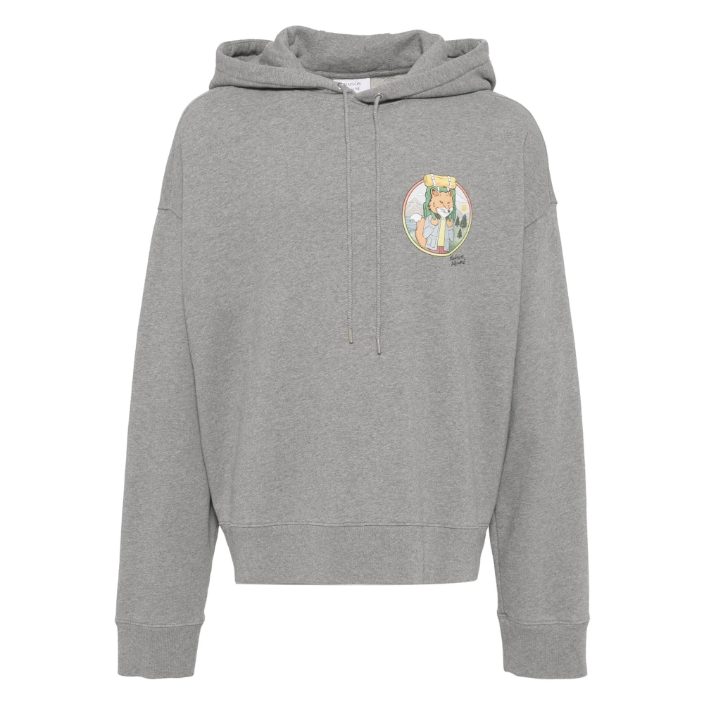 Maison Kitsuné Vos Oversized Hoodie Gray Heren