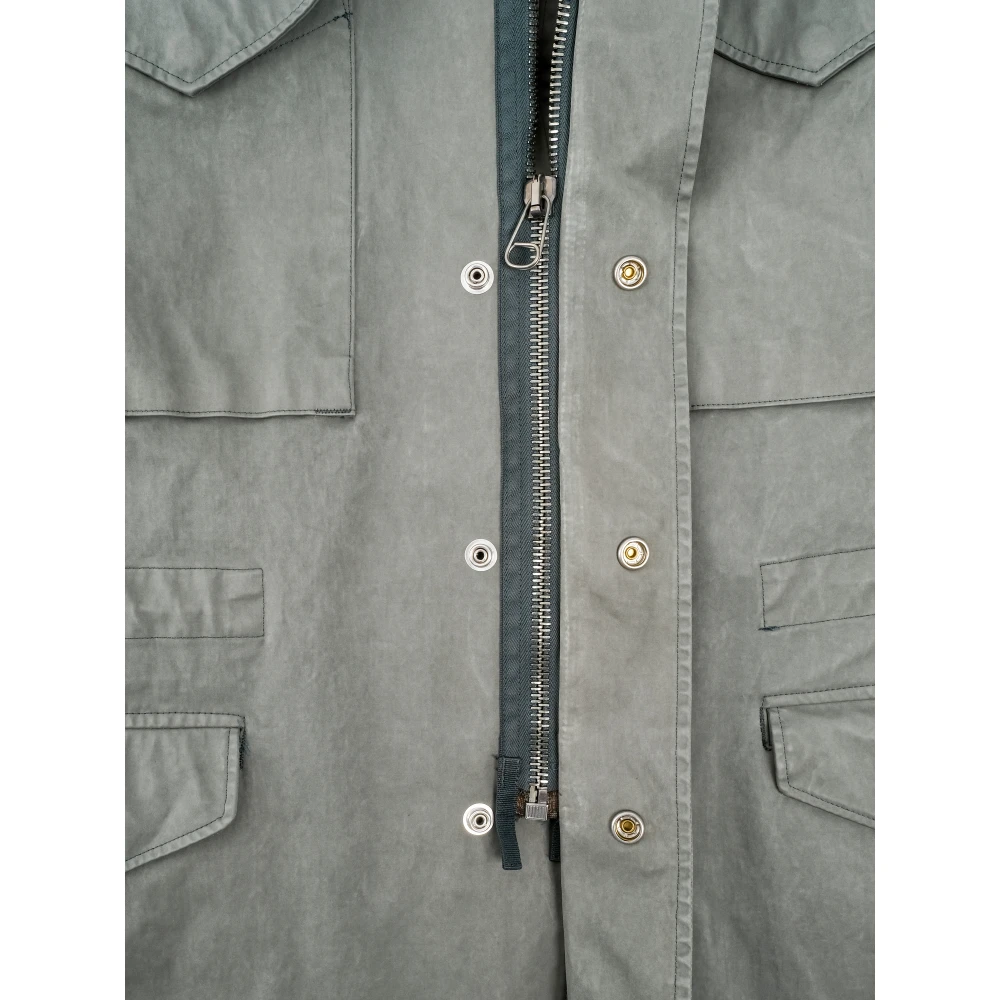 Ten C Klassieke Field Jacket met Verborgen Capuchon Green Heren