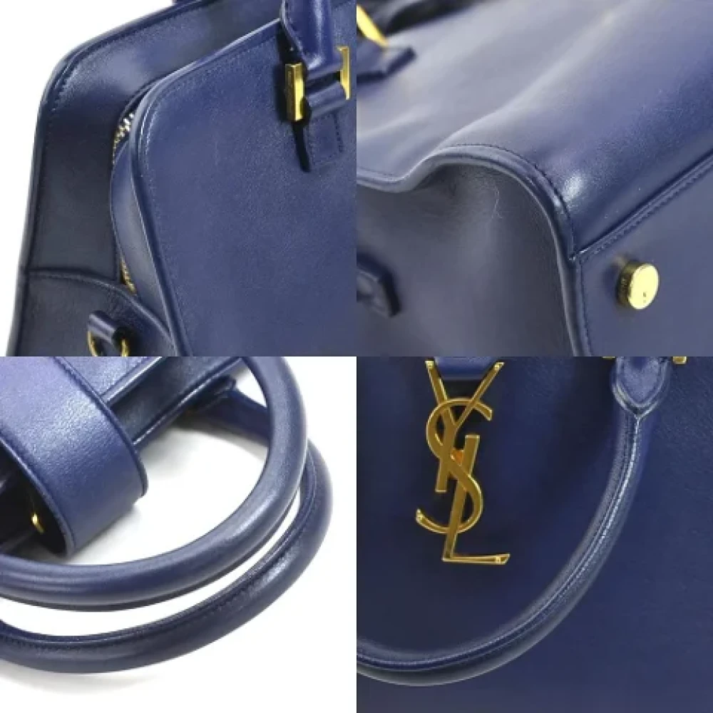 Saint Laurent Vintage Pre-owned Leather handbags Blue Dames