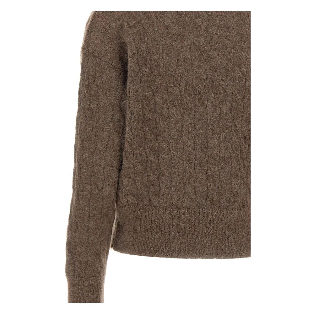 Filippo De Laurentiis Wol Mohair Sweater Duif Grijs Brown Dames