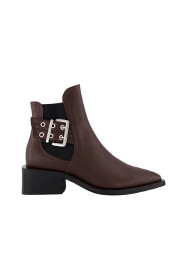 Chunky Buckle Chelsea Boots