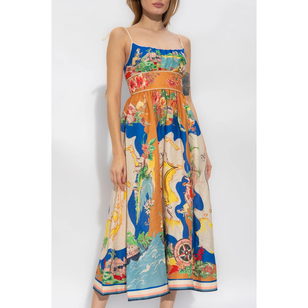 Zimmermann Linnen mouwloze jurk Multicolor Dames