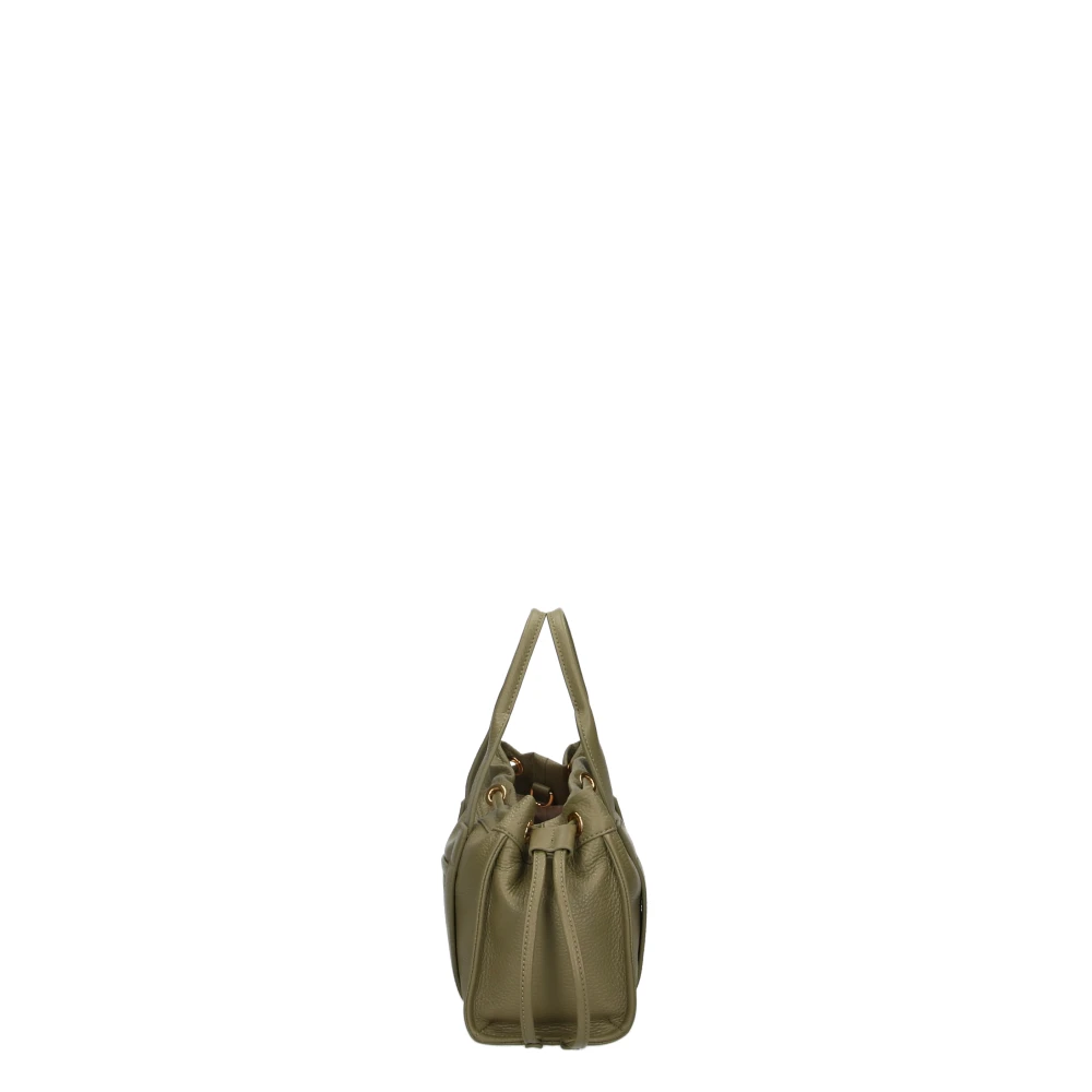 Coccinelle Groene leren handtas met magneetsluiting Green Dames