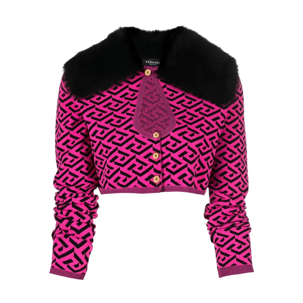 Versace Women's Pink Cardigans,, Cardigan Fuchsia 2XS