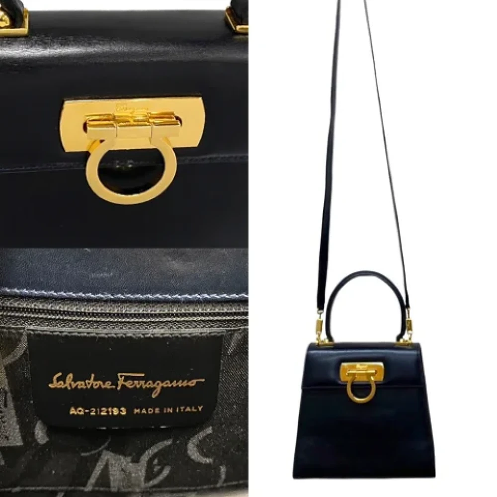 Salvatore Ferragamo Pre-owned Fabric handbags Black Dames