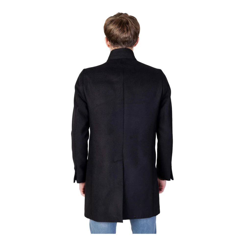 Mulish Zwarte V-hals Knoopjas Herfst Winter Black Heren