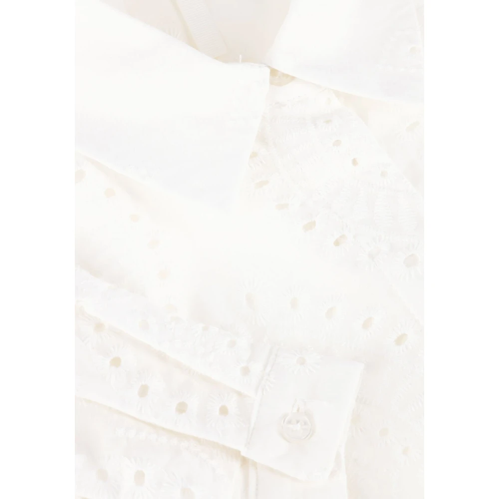 Object Elegante Beige Blouse White Dames
