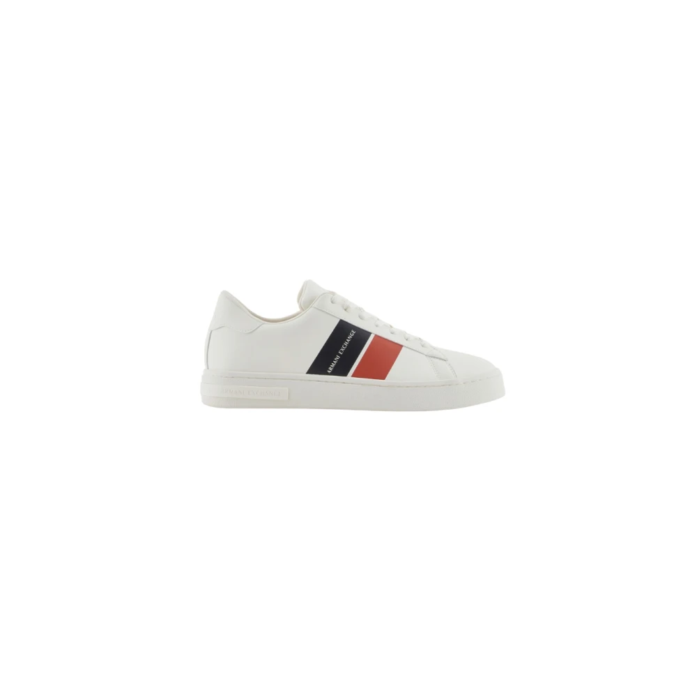 Armani Exchange Men's White Leather Low Top Trainers - Sneakers - 4 Uk - Shoes