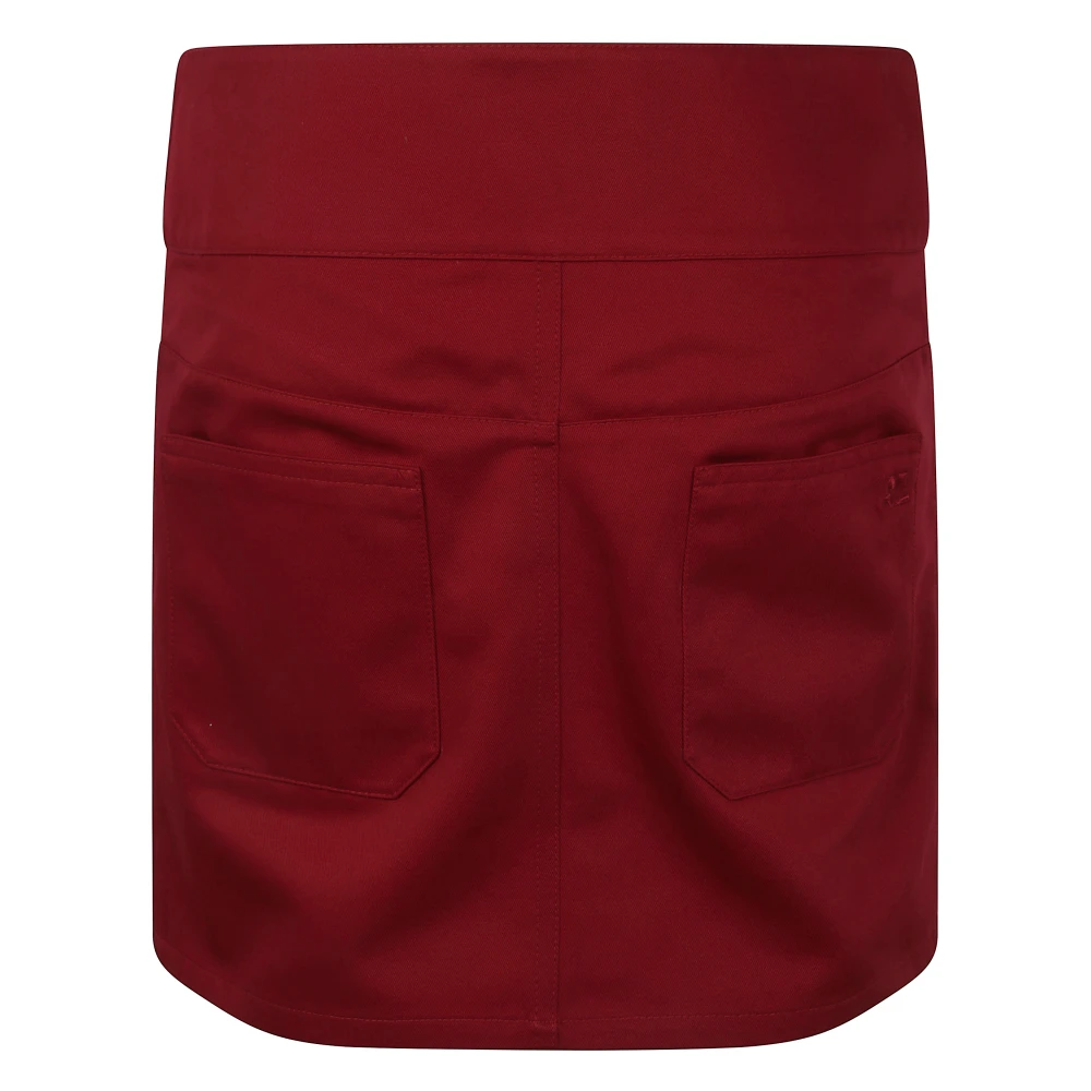 Courrèges Gebelte Mini Rok van Polycotton Red Dames