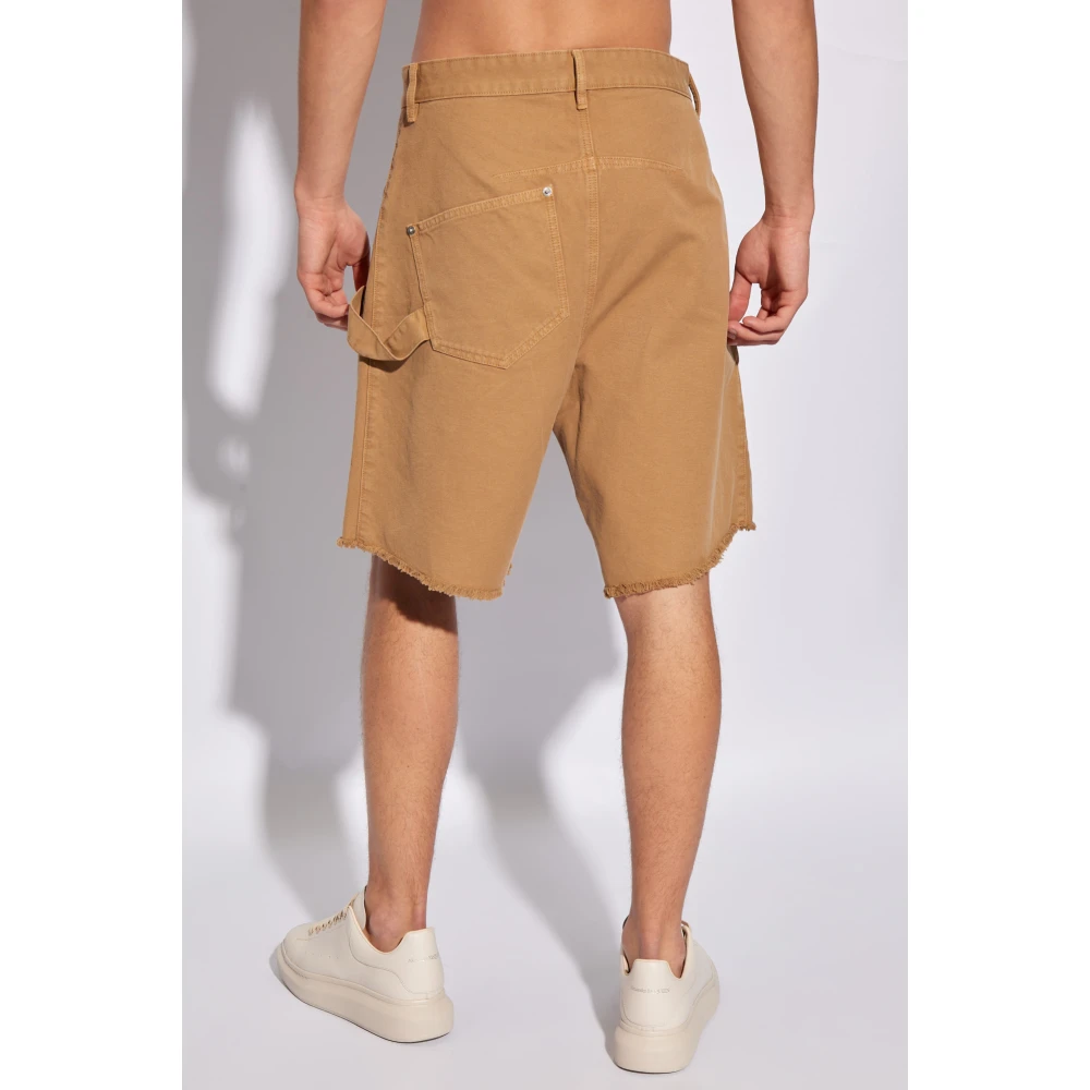 JW Anderson Shorts with logo Brown Heren