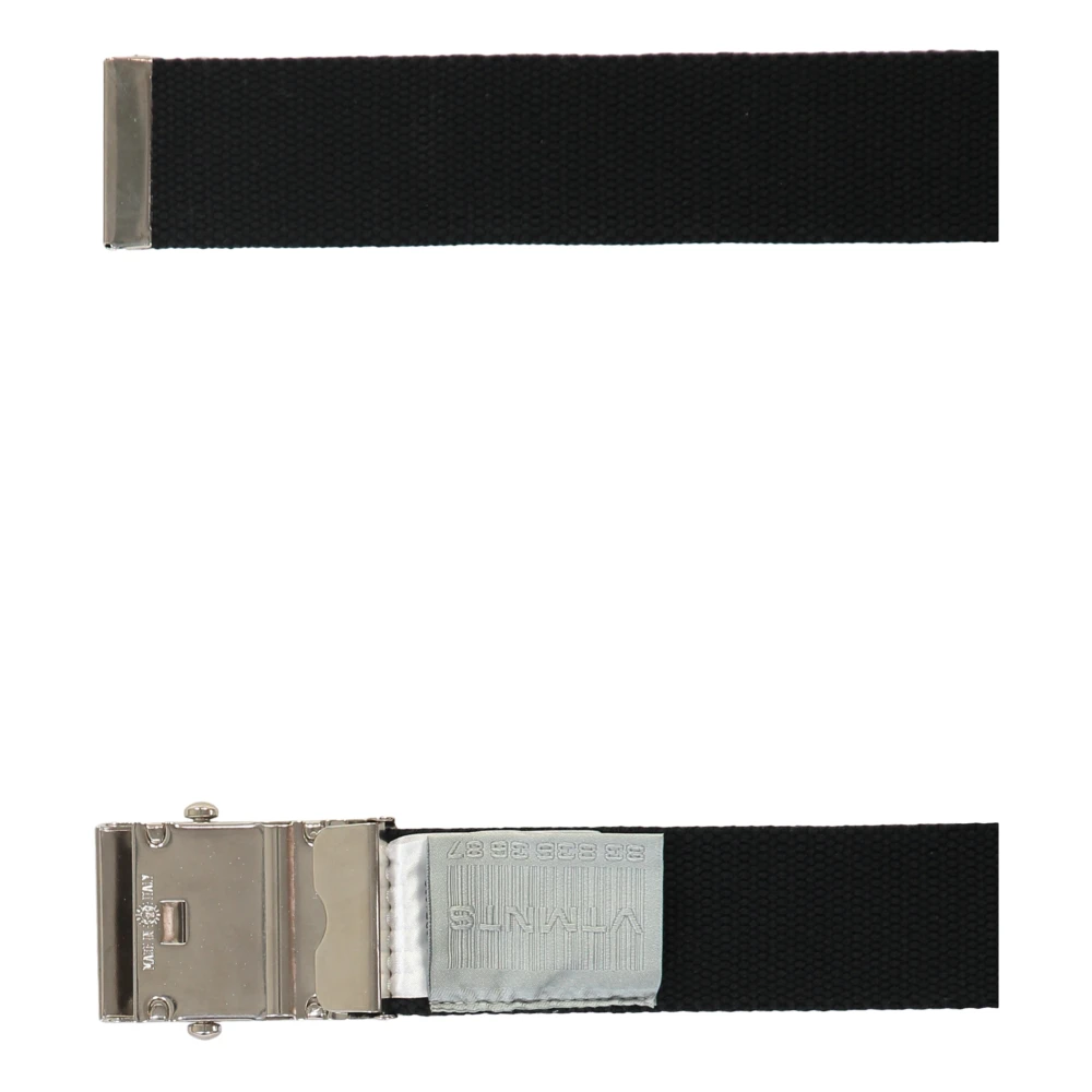 Vetements Canvas Stoffen Riem met Zilverkleurige Gesp Black Heren