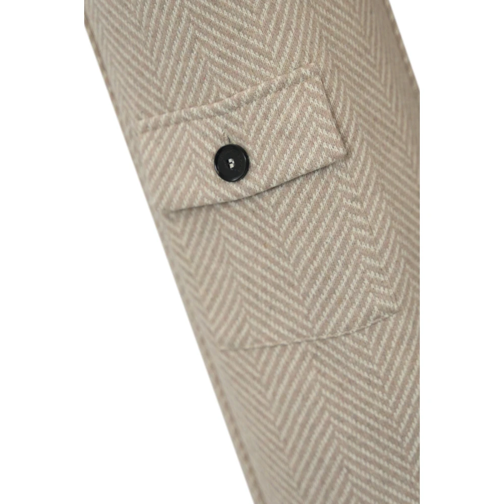 Liviana Conti Kasjmier Hoge Taille Wijde Pijp Broek Beige Dames