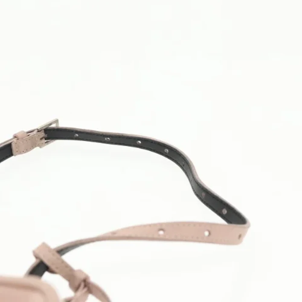 Saint Laurent Vintage Pre-owned Leather crossbody-bags Pink Dames