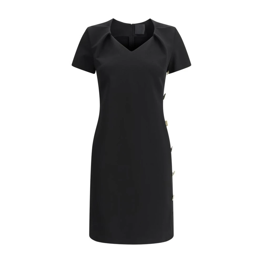 Givenchy Korte Jurk met V-hals en Zijsplit Black Dames