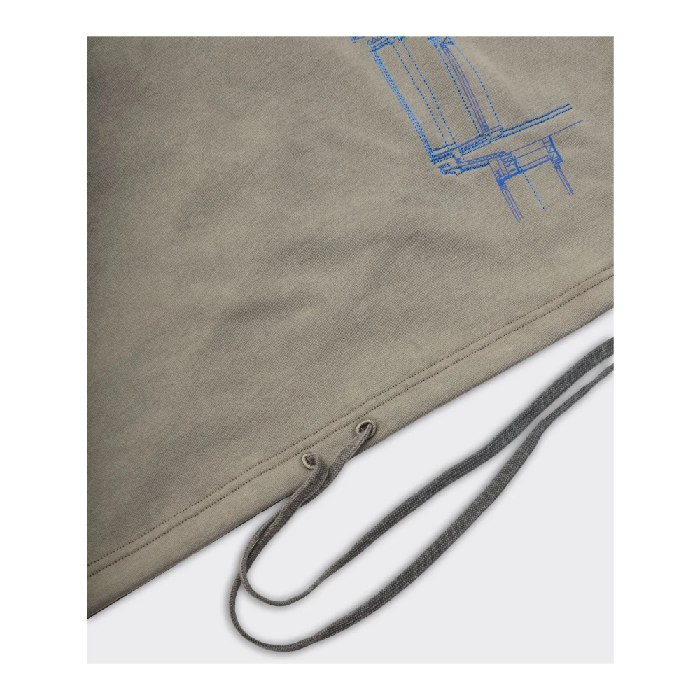 A-Cold-Wall Zwart Gewassen Crewneck Sluier Green Heren