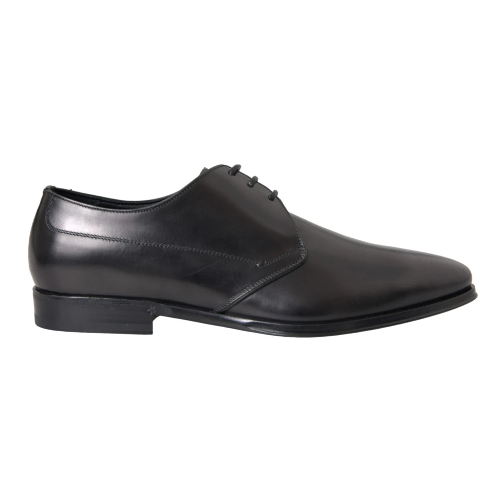 Dolce & Gabbana Men's Black Business Shoes,, Leather Derby Formal Dress Shoes Size 6
