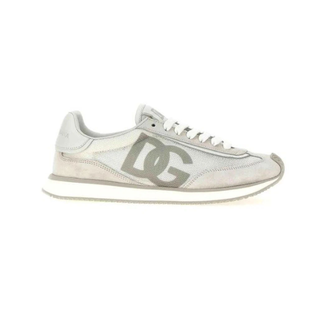 Dolce & Gabbana Witte Mesh Platte Schoenen Heren Schoenen
