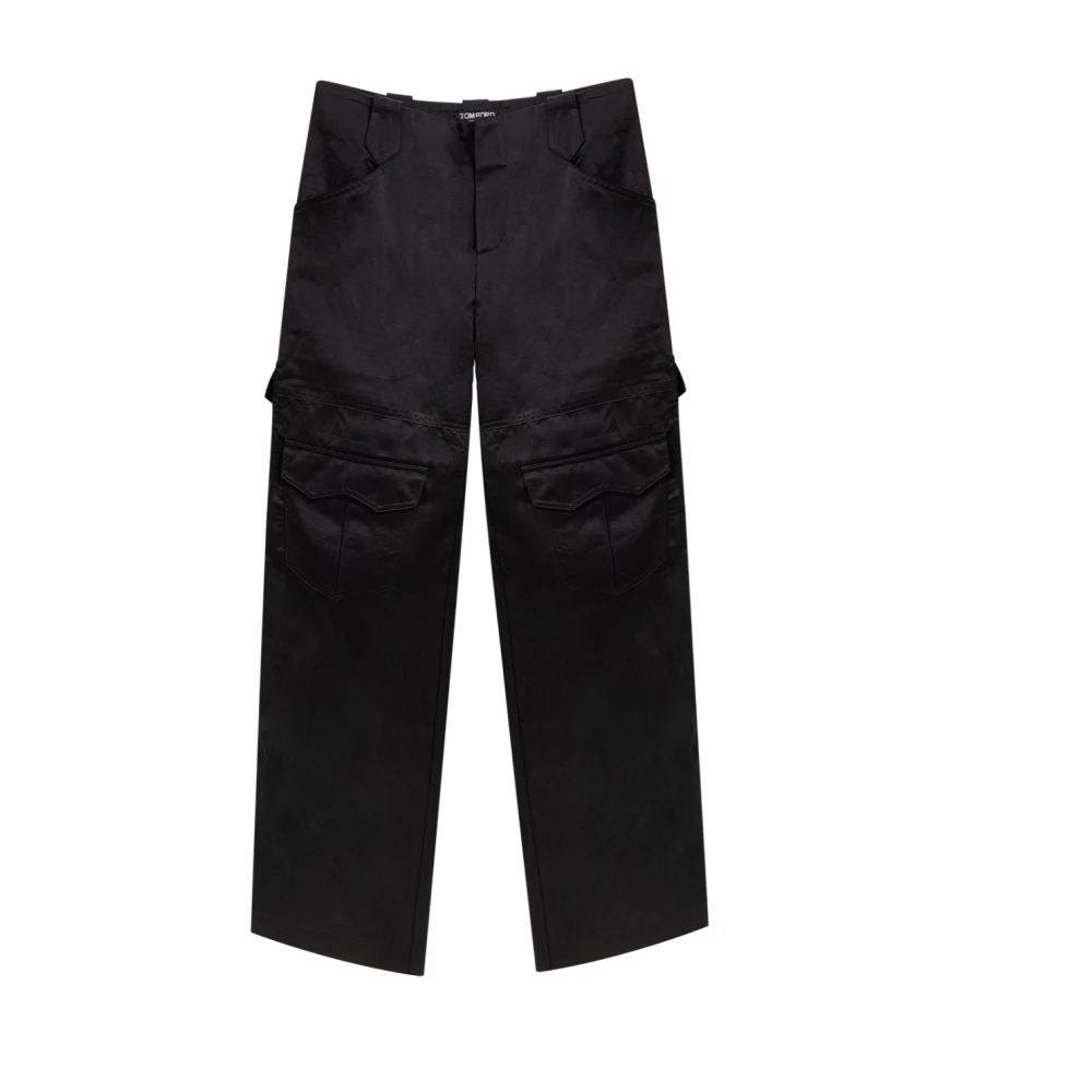 Tom Ford Black Viscose Cargo Pants - IT38|XS - Image 2
