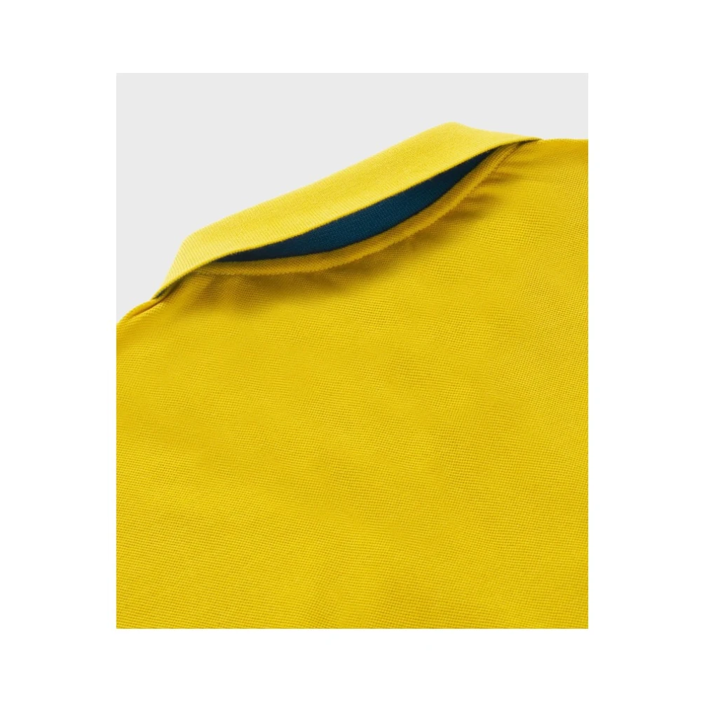 RefrigiWear Katoenen Polo Shirt Eenvoudige Stijl Yellow Heren
