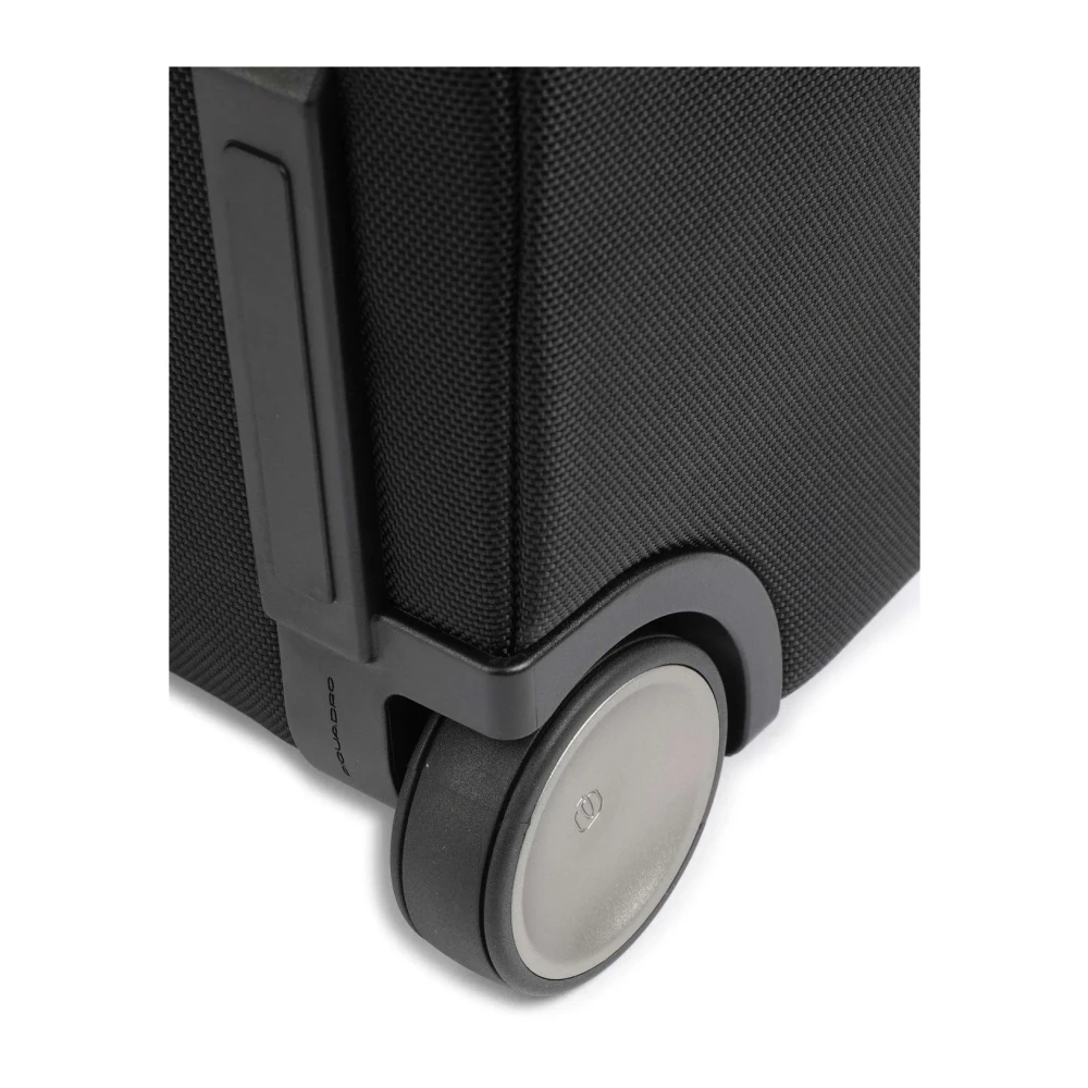 Piquadro Zwarte koffer met voorritsvak Black Unisex