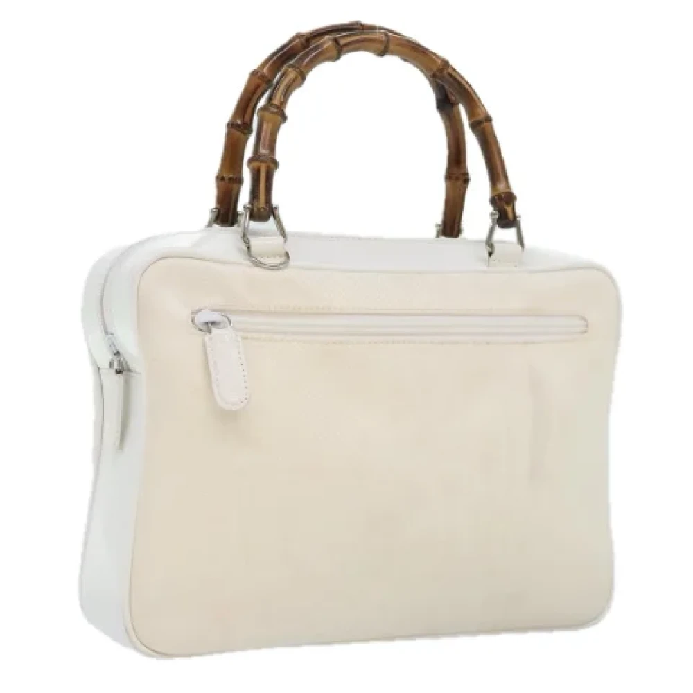 Gucci Vintage Pre-owned Leather handbags White Dames