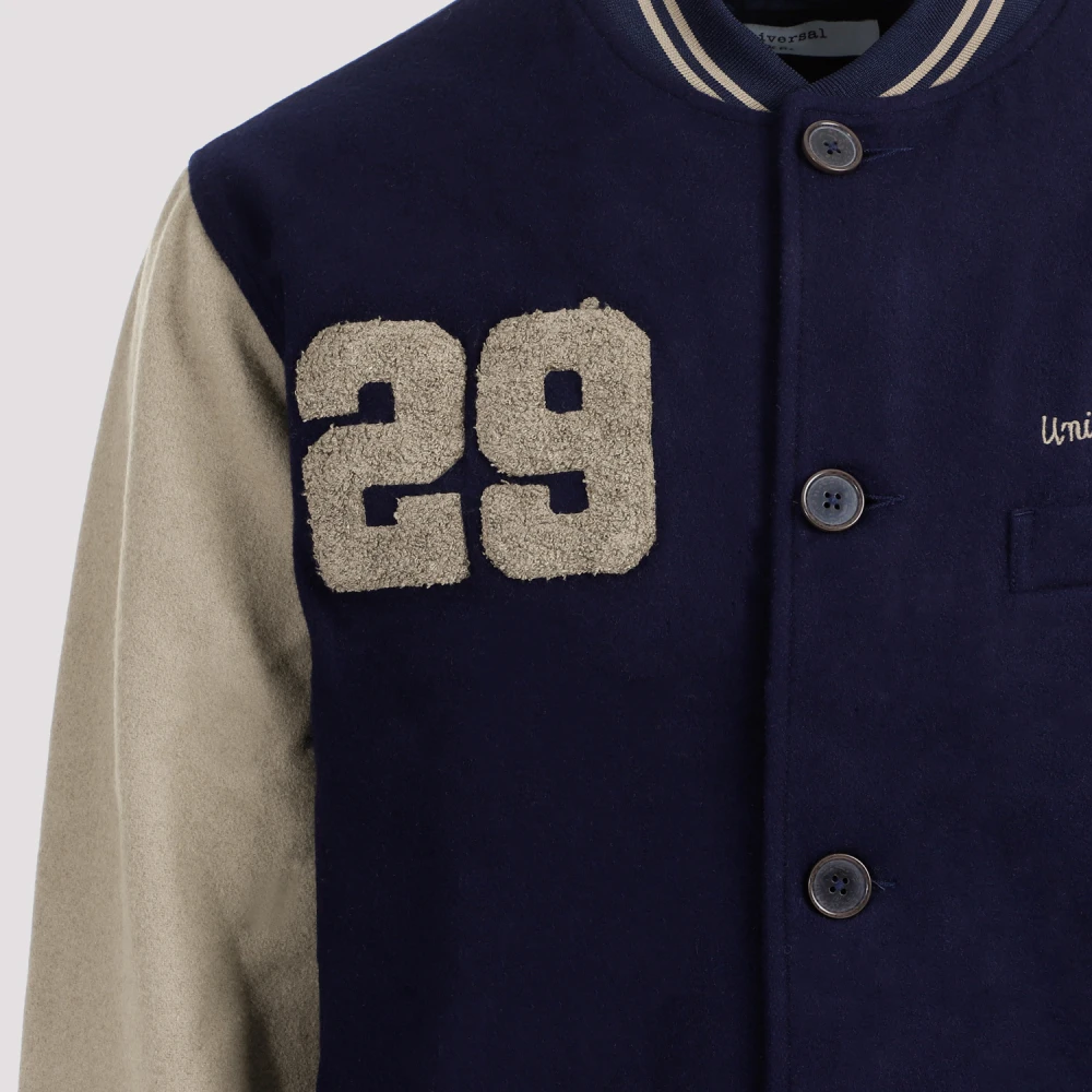 Universal Works Navy Sand Newark Bomber Jas Blue Heren