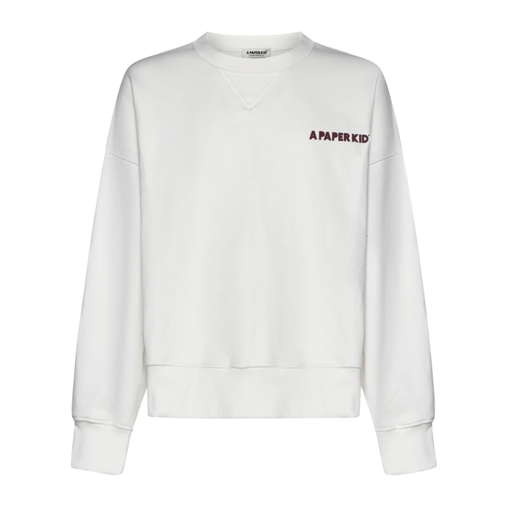 A Paper Kid Witte Sweater Casual Stijl White Heren