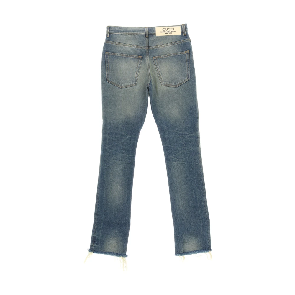 Gucci Pant 54 Zwarte Denim Jeans Blue Heren